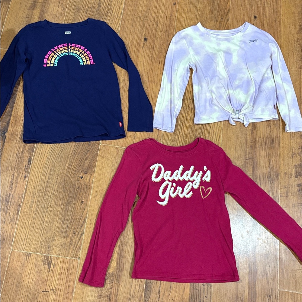 Levi's Navy, Red, and Tie-Dye Tops Set